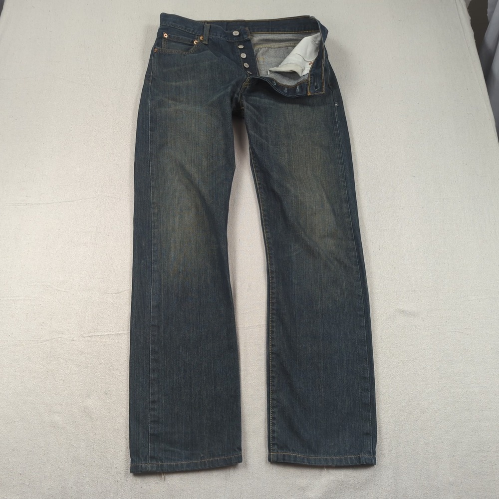 Levis 501 Jeans Mens 32x32* Blue Button Fly Classic American Casual Western